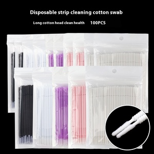 100 Hisopos de Algodón de Cabeza Larga para Limpieza de Pestañas, Aplicador para Eliminación de Pestañas y Limpieza de Tatuajes - Product Image 5