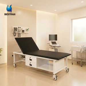 Cama de Examen Clínica Manual para Hospital, Marca Bestran, Modelo BT-EA021, con Respaldo Ajustable y Cajones - Product Image 1