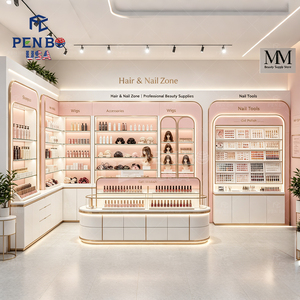 ร้านเพนโบ จำหน่ายอุปกรณ์เสริมความงามระดับมืออาชีพ ออกแบบตู้โชว์เครื่องสำอางสีชมพูสุดหรู สำหรับโชว์รูมเครื่องสำอางและตกแต่งร้านค้า - Product Image 4