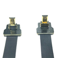 Cable de cinta HDTV FPV de 90 grados, Micro HDTV a Mini HD MI macho FPC