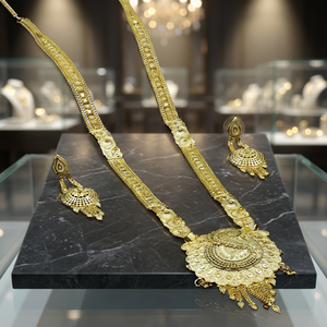 Venta al por mayor 14K 18K 24K Micro Gold Filled Forming Long Jewelry, Collares de moda, Micro Gold Plated Traditional Long Jewelry Set. - Product Image 4