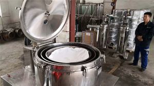 Centrífuga de Alta Capacidade em Aço Inoxidável para Elevação de Sacos com Descarga Superior, Carregamento e Descarregamento Manual - Product Image 5