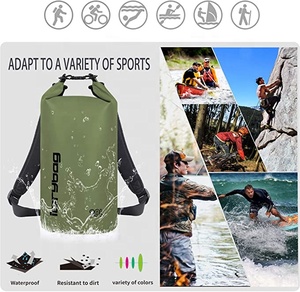 Vendita calda di alta qualità PVC netto zaino da taschino <span class=keywords><strong>sport</strong></span> pieghevole da campeggio all'aperto attrezzatura da campeggio impermeabile a secco 5L 10L 20L - Product Image 3