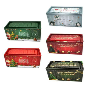 Durable Tin <b>Christmas</b> <b>Box</b> Rust Proof Mini Size Storage <b>Box</b> Vintage Style Industrial Style Iron <b>Box</b> <b>Christmas</b> - Product Image 1