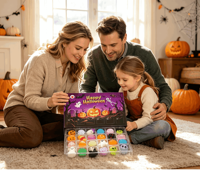 Calendrier de compte à rebours d'Halloween 2026 : Boîte mystère de jouets anti-stress Squishy Poke Fidget, cadeau surprise pour enfants