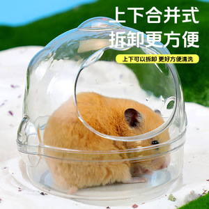Hamster Acrylic Bath Sand Basin Transparent Triangle Shape For Hamster Bathroom Supplies - Product Image 4