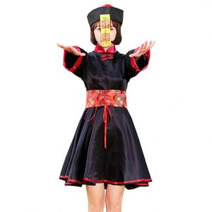 Niños niñas fantasma chino Zombies vestido cinturón sombrero conjunto niños <span class=keywords><strong>Halloween</strong></span> Cosplay disfraces juego <span class=keywords><strong>de</strong></span> rol traje para fiesta <span class=keywords><strong>de</strong></span> <span class=keywords><strong>Halloween</strong></span> - Product Image 6