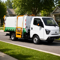 Camion à ordures électrique multifonctionnel à chargement latéral, véhicule de transport de déchets pour l'assainissement environnemental