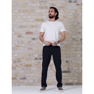 Pantalones Chinos Rectos Azul Oscuro para Hombre, Otoño Invierno 2025, Pantalones Casuales Clásicos con Cintura Elástica, Decoración con Cremallera, Logotipo Personalizable, Talla XL - Product Image 6