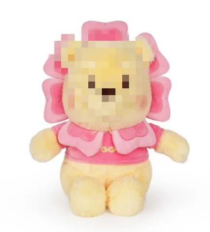 Urso de lótiso rosa criativo, urso de pelúcia de morango, natalino, cici, flor do sol, urso kawaii, brinquedo de pelúcia para crianças, recém-chegado