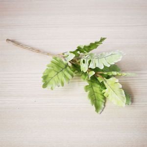 Feuilles artificielles floquées de haute qualité, branche de Miller poussiéreuse au toucher réel pour arrangements floraux - Product Image 5