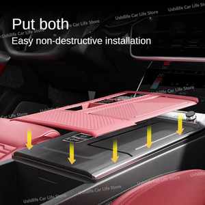 Pour <span class=keywords><strong>Audi</strong></span> A6 S6 RS6 C8 A7 S7 <span class=keywords><strong>RS7</strong></span> 4K8 2019-2025, coussin en silicone pour panneau de commande central de voiture, coussin en silicone pour porte-gobelet de commande central - Product Image 3