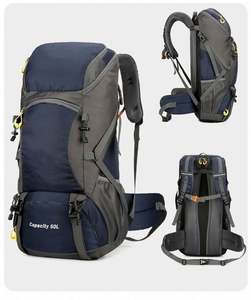 Échantillon gratuit Sac à dos de camping ultraléger résistant à l'usure Sac d'escalade Randonnée d'une journée 50L Sac à dos en nylon personnalisé - Product Image 4