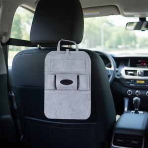 Organisateur de siège auto Myrva en feutre, sac de rangement pour siège arrière avec poches pour accessoires intérieurs de véhicule - Product Image 2