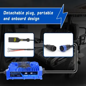 JstaryPower per Sport Outdoor Smart Fast Blue Golf Cart batteria al litio/piombo Carro Carico Carico Carro Carico Club Caricabatterie per Auto 48 V36v