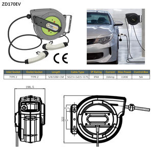 Benew รีลชาร์จ Type2 Type1พับเก็บได้สำหรับชาร์จยานพาหนะไฟฟ้า16A - Product Image 5