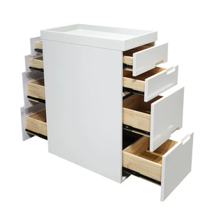 Armoire à outils en bois massif laqué avec tiroirs, simple ou double face, rangement <span class=keywords><strong>de</strong></span> salon, couleurs personnalisées, pour barbier - Product Image 5