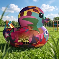 Modèle publicitaire gonflable personnalisé en forme de canard coloré pour événements, décoration extérieure et célébrations