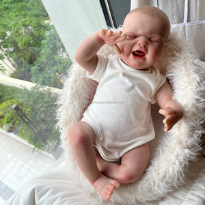 Poupées bébé reborn pleureuses de 20 pouces, <span class=keywords><strong>cheveux</strong></span> peints réalistes, corps en tissu doux réaliste, membres actifs, jouet en peluche, cadeau d'anniversaire de Noël - Product Image 4