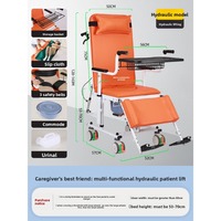 Chaise de transfert hydraulique réglable et inclinable, fauteuil roulant semi-inclinable, aide mobile pour personnes à mobilité réduite, chaise commode