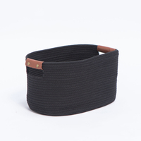Panier de rangement pliable promotionnel en corde de coton écologique pour salon et chambre – Rangement pour cosmétiques, collations et articles divers