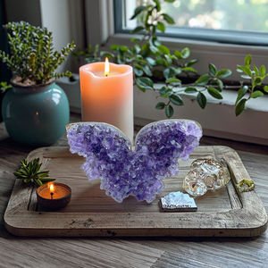 Cristales de racimo de geoda de amatista en forma de corazón de Uruguay pulido artesanías de cristal crudo para regalos de boda piedras curativas - Product Image 4