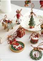 Ornements de Noël de style européen nostalgique, cadeaux de Noël en résine de haute qualité, décoration suspendue pour la maison et le sapin de Noël