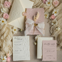 Élégantes invitations de mariage personnalisées écologiques en papier couché moderne avec gaufrage 3D, carte RSVP et enveloppe, pour remise de diplôme et anniversaire