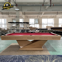 2025 Wanyaju Factory Tables de billard multi-jeux avec bancs 7FT 8FT 9FT Wood 3in1 Ensemble de tables de billard américain de qualité supérieure personnalisable