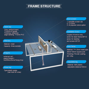 مكتب عمل صغير عالي الجودة بمقعدين على الجانبين، ثابت وسهل التركيب، بسعر منخفض، أثاث مكتبي حديث - Product Image 6