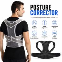 Cinturón Corrector de Postura Ajustable de PU con Malla Transpirable Invisible Bajo la Ropa para Trabajo de Oficina - Proveedor Mayorista OEM