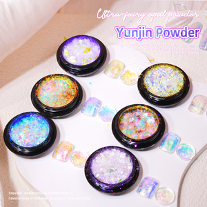 Poudre Opale pour Ongles, Paillettes <span class=keywords><strong>Sirène</strong></span>, Poudre Dégradé Aurore, Accessoire de Création pour Vernis à Ongles UV&LED, DIY - Product Image 4