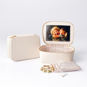 Boîte <span class=keywords><strong>photo</strong></span> en cuir de marque OEM pour événements, étui <span class=keywords><strong>photo</strong></span> souvenir en cuir personnalisé imprimé, étui de voyage, trousse de toilette, étui à maquillage - Product Image 3