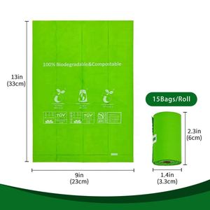 Eco Friendly Sustainable High Quality Custom Logo Printed Biodegradable <b>Compostable</b> Plastic ASTM D6400 Certified Dog Poop Bags - Product Image 4