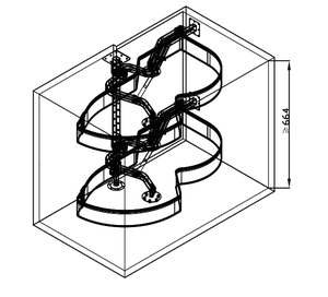 Organizador Giratorio de Dos Niveles para Esquinas, Duradero, de Acero al Carbono, Desmontable, Moderno, Multifuncional, para Alimentos - Product Image 4