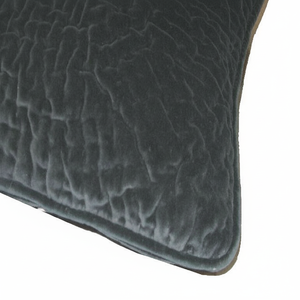 ปลอกหมอนอิงกำมะหยี่ผ้าฝ้ายสีเทาเข้มหรูหราปลอกหมอนเทคนิคการถักแบบอินเดียที่วางตำแหน่งที่ใช้งานได้ - Product Image 1