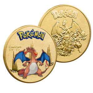 Pièce de monnaie commémorative <span class=keywords><strong>Pokémon</strong></span> Or et Argent, artisanat en métal, décoration, ornement, cadeau périphérique d'anime - Product Image 4