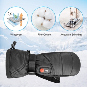 Termal Rüzgar Geçirmez Su Geçirmez Kış Eldivenleri Dokunmatik Ekranlı Sıcak Eldivenler Hakiki Kürk Eldivenler Eldivenler Elektrikli Deri Eldivenler - Product Image 2