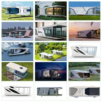 Maison préfabriquée Espace Capsule Lit Hôtel Cabine Modulaire Dirigeable Pod Espace Capsule Maison Avec Cuisine