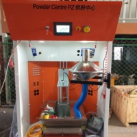 Cabine de peinture électrostatique à poudre de grande taille avec système de récupération de poudre