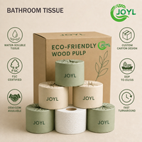 Rouleau de papier hygiénique en bambou biodégradable, rouleau de papier toilette doux, fabriqué en gros