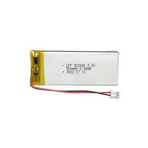 Batteria per apparecchiature mediche OEM di fabbrica di celle ai polimeri di litio UFX 302560 300mAh 3.2V batteria LiFePo4