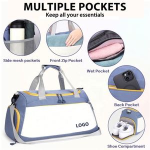 Bolsa de Deporte de Gran Capacidad con Diseño Nuevo y Personalizado, Bolsa de Viaje para Yoga, Bolsa de Gimnasio Portátil con Compartimento para Zapatos - Product Image 6