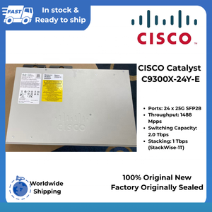 Commutateur réseau géré Cisco C9300X-24Y-E série 9300X 24 ports 25G SFP28 C9300X-24Y-E Expédition rapide - Product Image 2