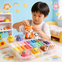 Argile super douce en gros, 36 couleurs, argile légère pour enfants, argile à séchage à l'air pour bricolage manuel avec outils