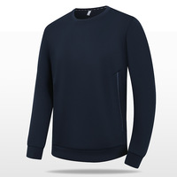 T-shirt à manches longues pour homme 2026 de haute qualité, 390g, super élastique, sportif, tricoté uni, teinture unie, personnalisable avec logo, vierge
