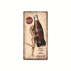 <span class=keywords><strong>Vintage</strong></span> americano para Coca-Cola Tin Pintura Publicidade Cartaz Papelão Offset Papel para Bar Background Wall Decoration Home Wall Ar - Product Image 1