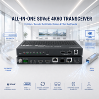 Transceiver SDVoE 4K60 AV sur IP 18 Gbit/s non compressé pour encodeur/décodeur métallique 2.0b avec PoE KVM SFP+ Audio