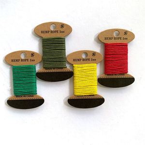 Cordon en chanvre ciré de 2 mm pour le bricolage, idéal pour sacs, vêtements, chaussures, textiles de maison – Cordon rond en chanvre ciré en stock - Product Image 3