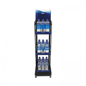 Exhibidor Metálico Móvil con Ruedas, 3 Niveles, Estante Sólido, Duradero y Económico para Supermercados, <span class=keywords><strong>Tiendas</strong></span> Minoristas y Bebidas - Product Image 2